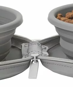 Frisco Travel Collapsible Silicone Dog & Cat Bowl, Gray -Pet Food Gear Shop 232062 PT3. SY630 V1605134535