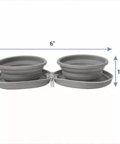 Frisco Travel Collapsible Silicone Dog & Cat Bowl, Gray -Pet Food Gear Shop 232062 PT6. SY630 V1605758273