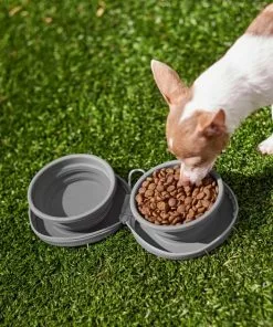 Frisco Travel Collapsible Silicone Dog & Cat Bowl, Gray -Pet Food Gear Shop 232062 PT8. SY630 V1605754928