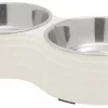 Frisco Stainless Steel Double Dog Bowls with Melamine Stand