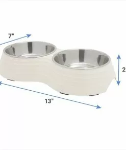Frisco Stainless Steel Double Dog Bowls with Melamine Stand -Pet Food Gear Shop 232091 PT6. SY630 V1605756422