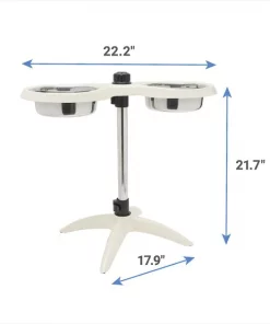 Frisco Adjustable Stainless Steel Double Elevated Dog Bowls, 7 Cups -Pet Food Gear Shop 232097 PT6. SY630 V1605747106