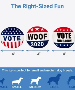 Frisco Plush Squeaky Voting Pins Dog Toy, 3 count -Pet Food Gear Shop 233573 PT1. SY630 V1602685889