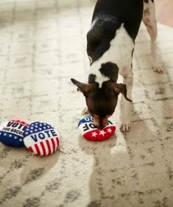 Frisco Plush Squeaky Voting Pins Dog Toy, 3 count -Pet Food Gear Shop 233573 PT3. SY630 V1600973796