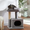 Frisco 24.8-in Faux Fur Cat Tree & Condo -Pet Food Gear Shop 236544 MAIN. SY630 V1637693529