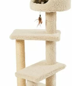 Frisco 41.5-in Real Carpet Wooden Cat Tree -Pet Food Gear Shop 244526 PT2. SY630 V1603296691