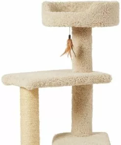 Frisco 41.5-in Real Carpet Wooden Cat Tree -Pet Food Gear Shop 244526 PT4. SY630 V1603204607