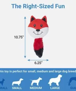 Frisco Fox Disc Plush Squeaky Dog Toy -Pet Food Gear Shop 245928 PT1. SY630 V1611089598