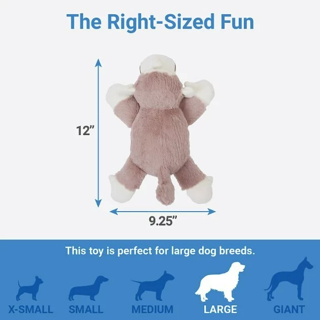 Frisco Plush Squeaking Monkey Dog Toy 4 Frisco Plush Squeaking Monkey Dog Toy - Image 2