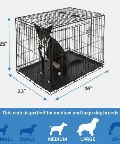 Frisco Heavy Duty All-in-1 Multi-Stage 3 Door Collapsible Wire Dog Crate -Pet Food Gear Shop 247915 PT1. SY630 V1611265560