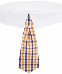 Frisco Plaid Dog & Cat Neck Tie, Orange & Blue -Pet Food Gear Shop 248737 PT3. SY630 V1614366234