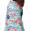 Frisco Pawsitive Vibes Tiedye Print Dog & Cat T-Shirt -Pet Food Gear Shop 248782 MAIN. SY630 V1644959489