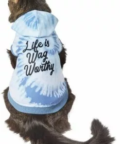 Frisco Life Is Wag Worthy Tiedye Print Dog & Cat Hoodie -Pet Food Gear Shop 249093 PT2. SY630 V1644959837