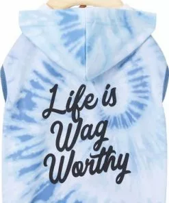 Frisco Life Is Wag Worthy Tiedye Print Dog & Cat Hoodie -Pet Food Gear Shop 249093 PT3. SY630 V1644463883