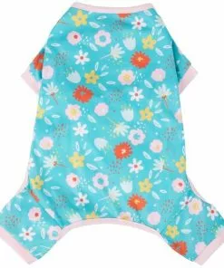 Frisco Teal Floral Dog & Cat Jersey PJs -Pet Food Gear Shop 249132 PT3. SY630 V1614006122