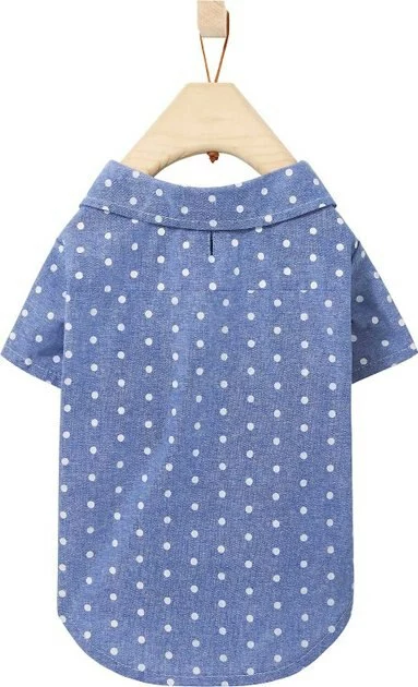 Frisco Polka Dot Chambray Dog & Cat Button Up Shirt 6 Frisco Polka Dot Chambray Dog & Cat Button Up Shirt - Image 4