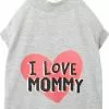 Frisco I Love Mommy Dog & Cat T-Shirt, Gray