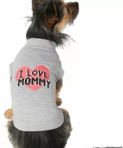 Frisco I Love Mommy Dog & Cat T-Shirt, Gray -Pet Food Gear Shop 249278 PT2. SY630 V1624600070