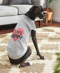 Frisco I Love Mommy Dog & Cat T-Shirt, Gray -Pet Food Gear Shop 249278 PT4. SY630 V1624606063