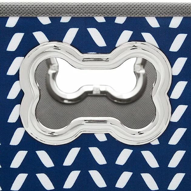 Frisco Rectangle Collapsible Pet Toy Storage Bin, Navy Herringbone 7 Frisco Rectangle Collapsible Pet Toy Storage Bin, Navy Herringbone - Image 5