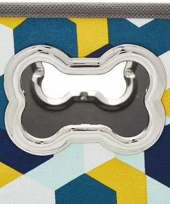 Frisco Rectangle Collapsible Pet Toy Storage Bin, Yellow Geometric -Pet Food Gear Shop 250578 PT4. SY630 V1613773591