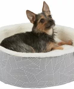 Frisco Hooded Zipper Cat & Dog Covered Bed, Gray Basket Weave -Pet Food Gear Shop 251236 PT4. SY630 V1615569102