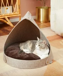 Frisco Felt Removable Hood Cave Cat & Dog Covered Bed