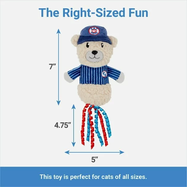 Frisco Baseball Bear Kicker Cat Toy 4 Frisco Baseball Bear Kicker Cat Toy - Image 2