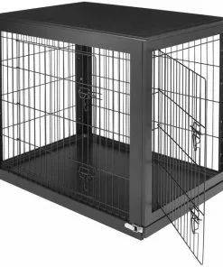 Frisco Double Door Furniture Style Dog Crate, Black -Pet Food Gear Shop 253027 PT2. SY630 V1635346028