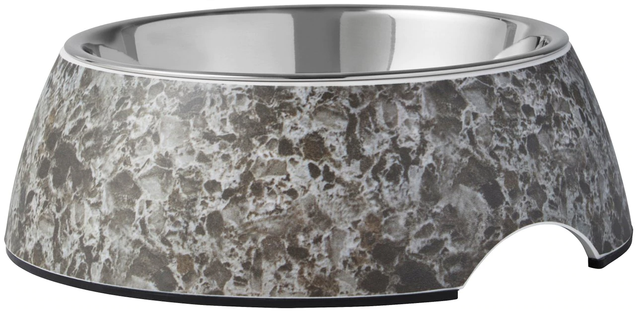 Frisco Black Marble Design Stainless Steel Dog & Cat Bowl 3 Frisco Black Marble Design Stainless Steel Dog & Cat Bowl