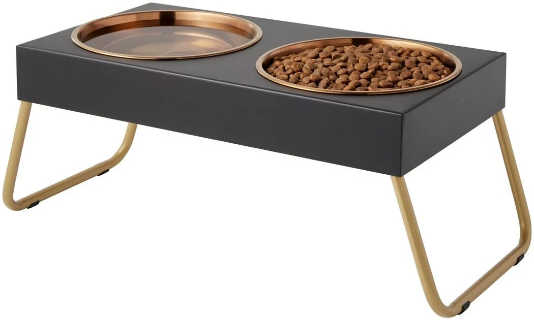 Frisco Copper Stainless Steel Elevated Foldable Double Dog & Cat Bowls 6 Frisco Copper Stainless Steel Elevated Foldable Double Dog & Cat Bowls - Image 4