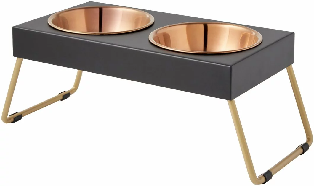 Frisco Copper Stainless Steel Elevated Foldable Double Dog & Cat Bowls 9 Frisco Copper Stainless Steel Elevated Foldable Double Dog & Cat Bowls - Image 7