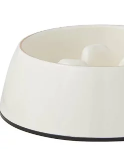 Frisco Melamine Slow Feed Dog & Cat Bowl with Gold Trim, Cream -Pet Food Gear Shop 253067 PT6. SY630 V1615311983 scaled