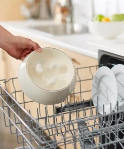 Frisco Melamine Slow Feed Dog & Cat Bowl with Gold Trim, Cream -Pet Food Gear Shop 253067 PT7. SY630 V1616597899