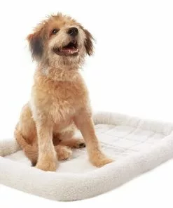 Frisco Fold & Carry Single Door Collapsible Wire Dog Crate, 36 inch & Frisco Quilted Dog Crate Mat, Ivory, 36-in -Pet Food Gear Shop 255495 PT4. SY630 V1603646497