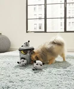 Frisco Hide & Seek Plush Trash Can Puzzle Dog Toy & Frisco Hide & Seek Raccoon Dog Toy Refills, 3-pack -Pet Food Gear Shop 255563 PT2. SY630 V1602702702