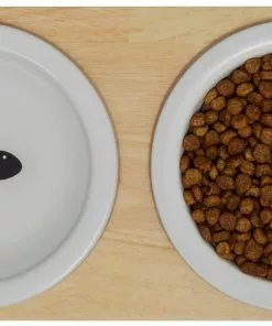 Frisco Double Elevated Cat Bowl with Wood Stand, 0.62 Cup -Pet Food Gear Shop 256082 PT5. SY630 V1615313218