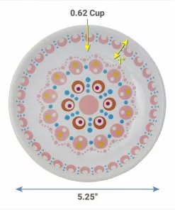 Frisco Kaleidoscope Pattern Non-skid Ceramic Cat Dish, Pink, 0.62 Cup -Pet Food Gear Shop 256084 PT2. SY630 V1618494740