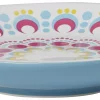 Frisco Kaleidoscope Pattern Non-skid Ceramic Cat Dish, Blue, 0.62 Cup