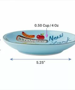 Frisco New York Non-skid Ceramic Cat Dish, 0.62 Cup -Pet Food Gear Shop 256119 PT3. SY630 V1618494712