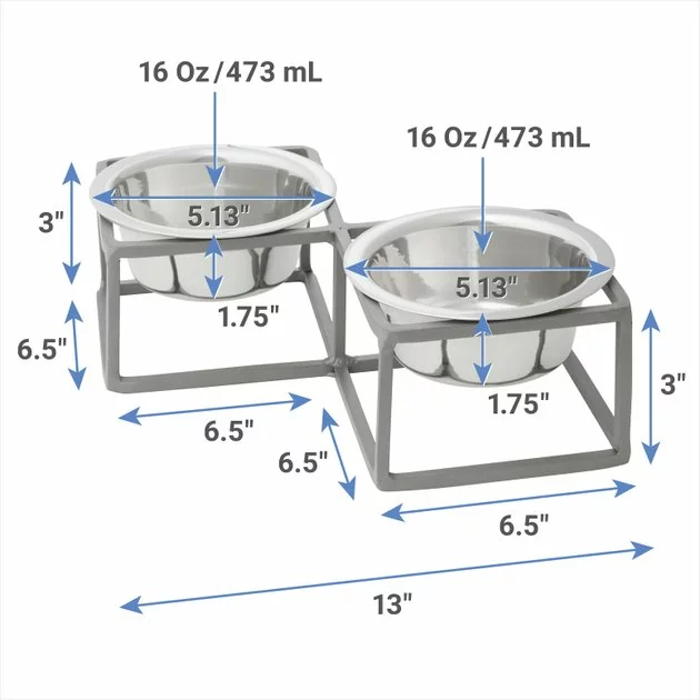 Frisco Diamond Dog & Cat Double Bowl Diner 4 Frisco Diamond Dog & Cat Double Bowl Diner - Image 2