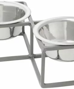 Frisco Diamond Dog & Cat Double Bowl Diner 11 Frisco Diamond Dog & Cat Double Bowl Diner -Pet Food Gear Shop 257147 PT2. SY630 V1612365678