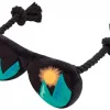Frisco Road Trip Aviator Sunglasses Plush with Rope Squeaky Dog Toy