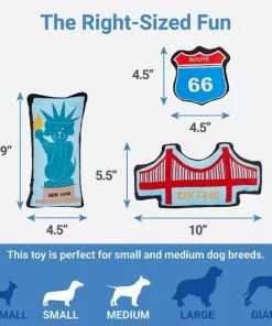 Frisco Road Trip Sightseeing Plush Squeaky Dog Toy, 3 count 6 Frisco Road Trip Sightseeing Plush Squeaky Dog Toy, 3 count -Pet Food Gear Shop 262001 PT1. SY630 V1622563650