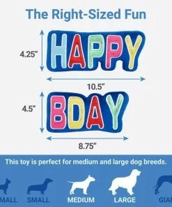 Frisco Happy Birthday Plush Dog Toy -Pet Food Gear Shop 264428 PT1. SY630 V1622563955