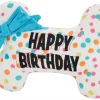 Frisco Birthday Reversible Plush Bone Squeaky Dog Toy -Pet Food Gear Shop 264432 MAIN. SY630 V1618924034