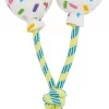 Frisco Birthday Balloon Bouquet Plush with Rope Squeaky Dog Toy