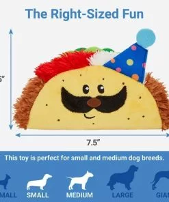 Frisco Birthday Taco Plush Squeaky Dog Toy 6 Frisco Birthday Taco Plush Squeaky Dog Toy -Pet Food Gear Shop 264444 PT1. SY630 V1622563946