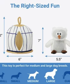 Frisco Magic Owl & Cage 2-in-1 Plush Squeaky Dog Toy -Pet Food Gear Shop 265592 PT1. SY630 V1623352139