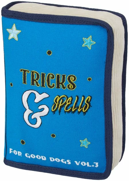 Frisco Magic Spell Book Plush Squeaky Dog Toy 3 Frisco Magic Spell Book Plush Squeaky Dog Toy